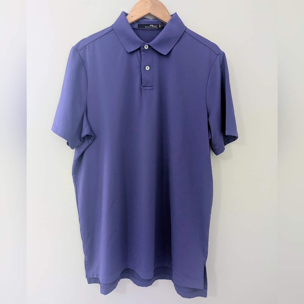 Rlx Ralph Lauren Purple Polo Shirt Mens Large Performance Golf